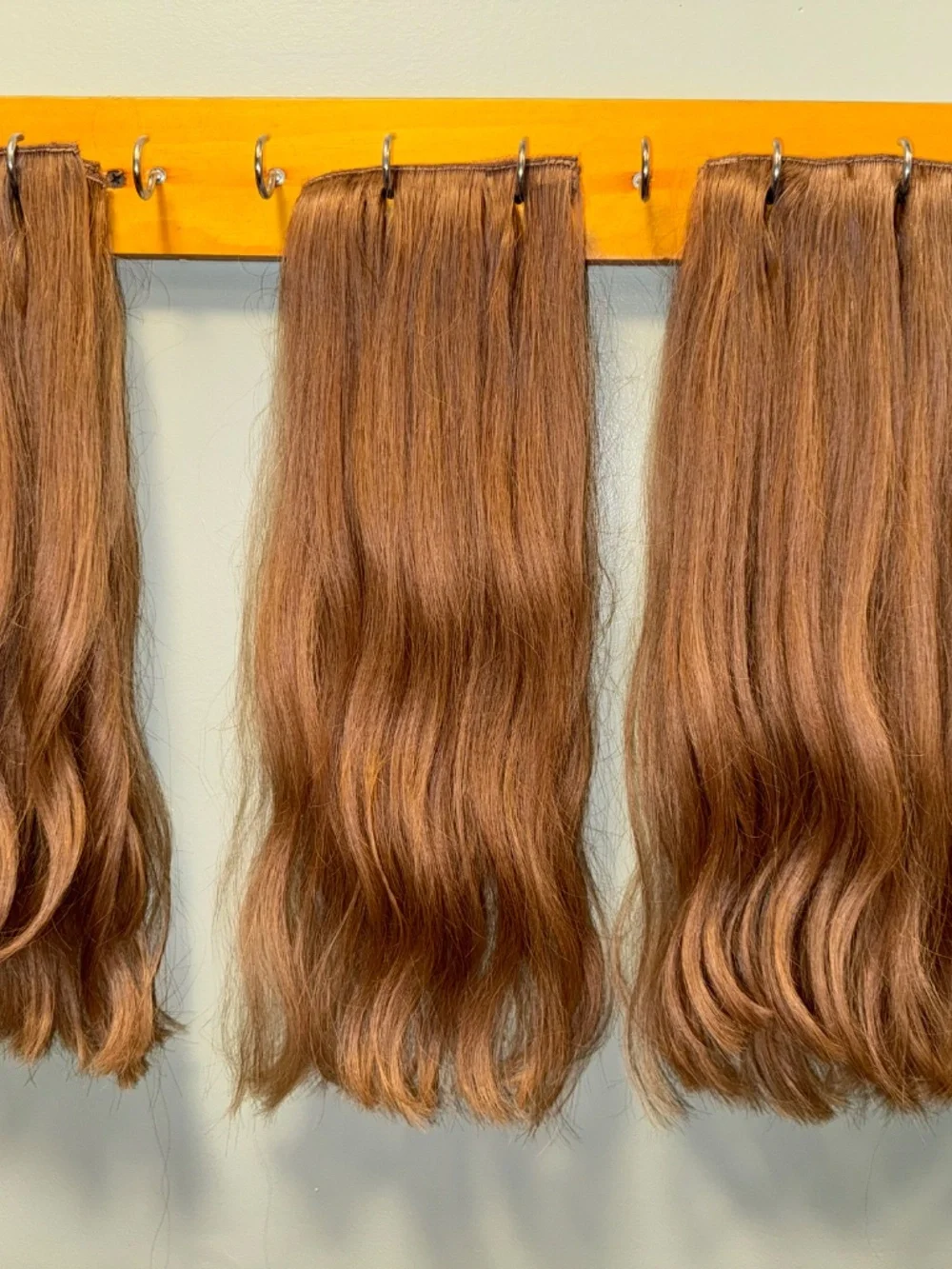 Bellami lace weft maxima 7 piece extensions ~14 inch ash brown